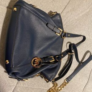 Authentic Michael Kors blue handbag purse